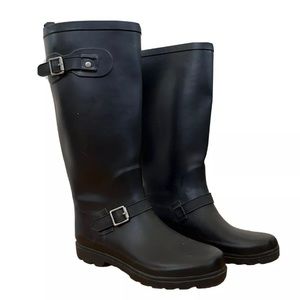 Joe Fresh Black Knee-High Rain Boots